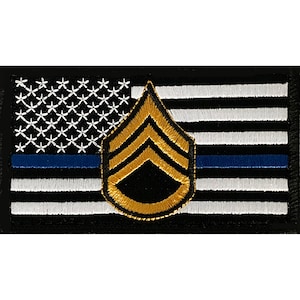 Thin Blue Line Staff Sgt Patch