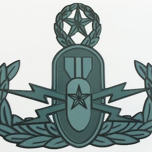 EOD 7 x 5.25-inch gray sticker