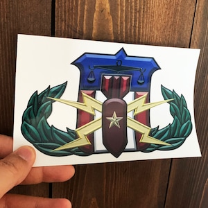 HDT 7 x 4.5 inch color sticker