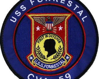 USS Forrestal CVA-59.    5-inch patch
