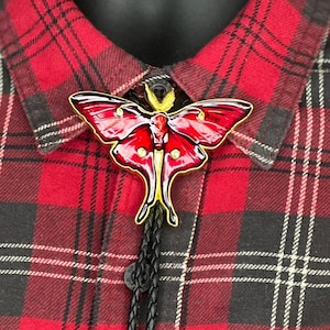 Bolo Tie Moth - Red