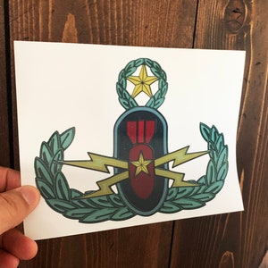 EOD 7 x 5.25 inch color sticker
