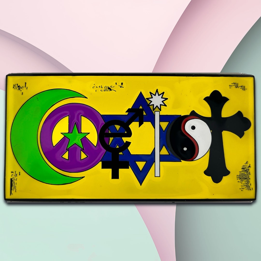 Coexist Yellow Belt Buckle - Etsy