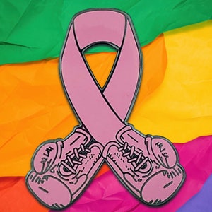 Fight Breast Cancer Pink Ribbon Lapel Pin