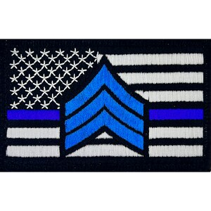 Thin Blue Line SGT Patch (Blue)