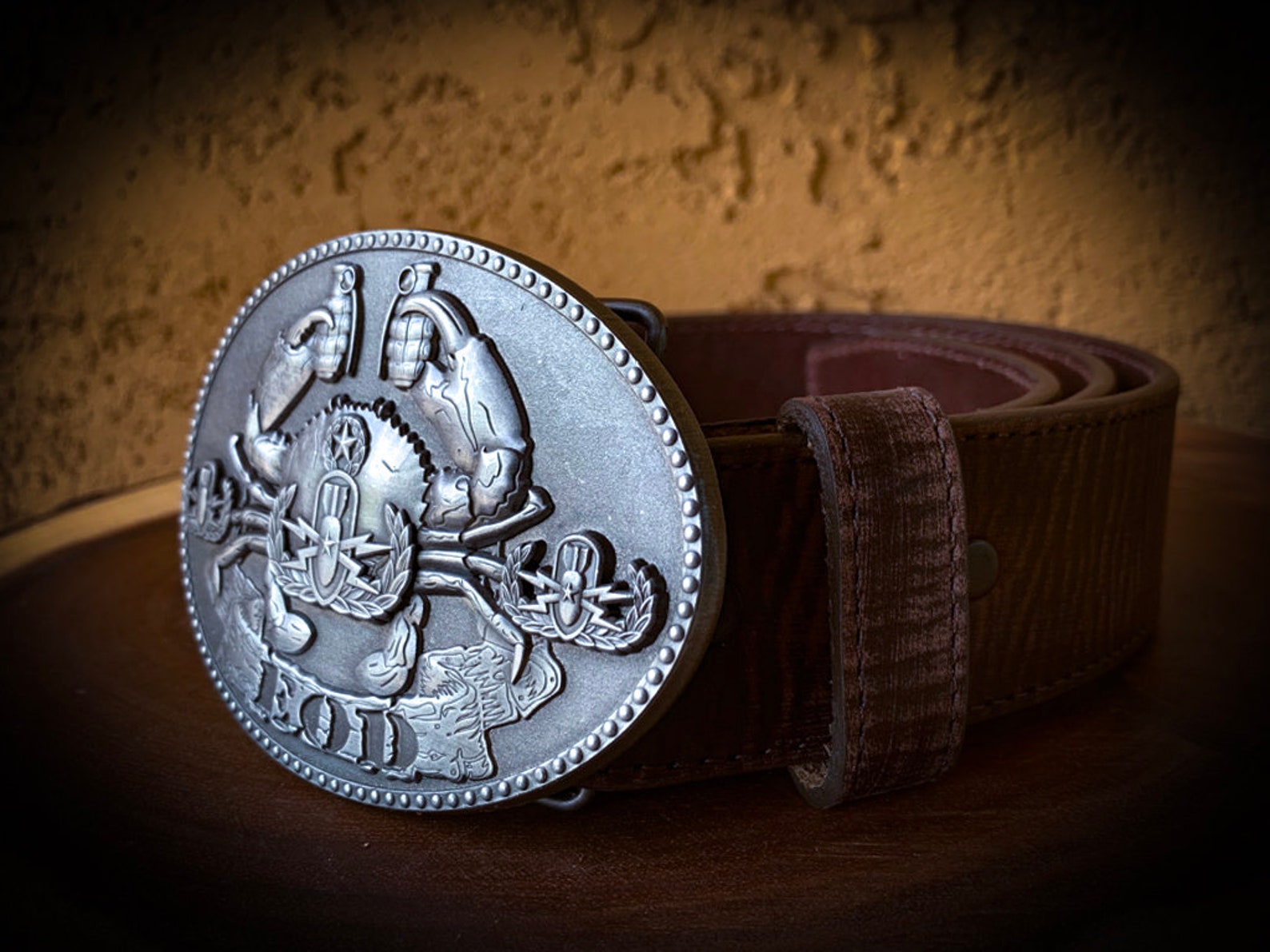EOD Crab Belt Buckle Old Antique Silver Etsy