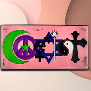 Coexist Pink Belt Buckle