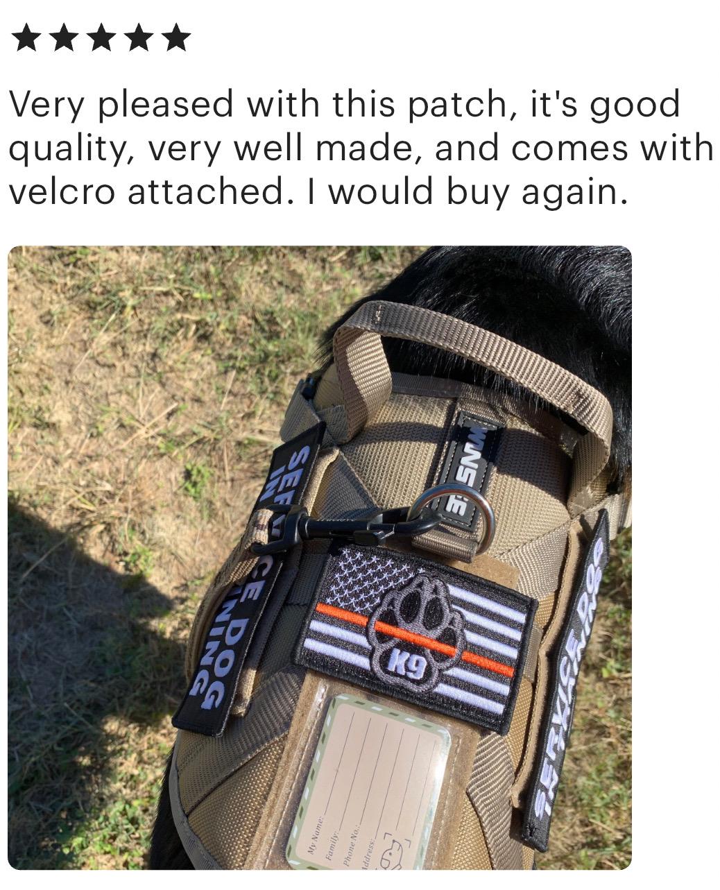 Patch Brodé équipe De Recherche Et Sauvetage SAR K9 - HOOK & LOOP - Neuf