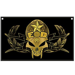3 x 5  EOD Skull Flag