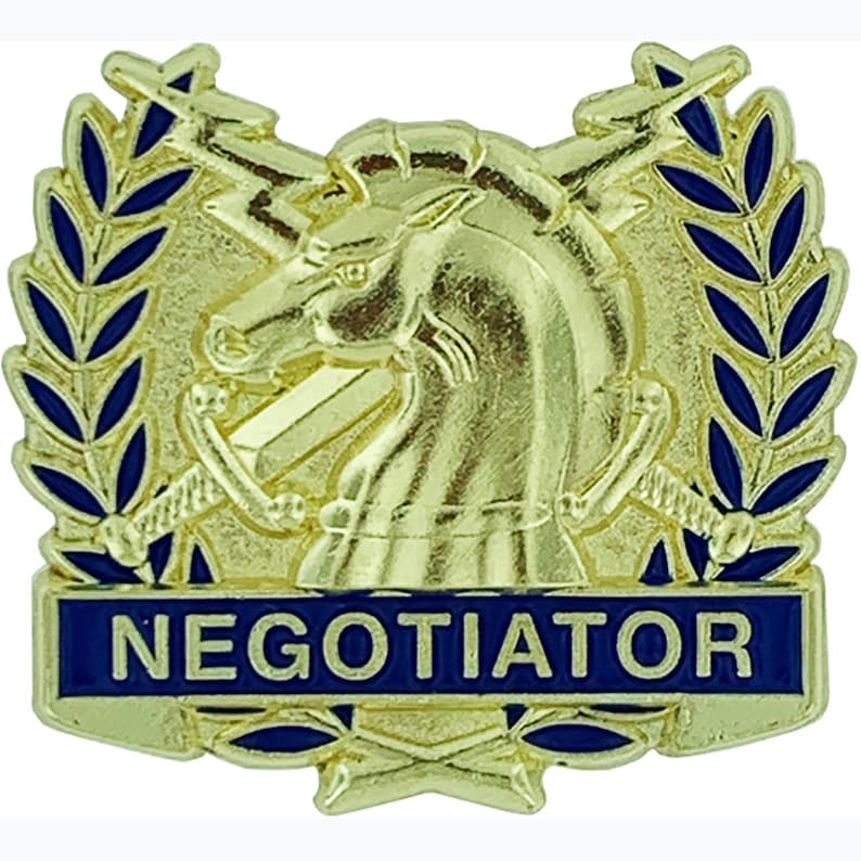 Negotiator Pin Gold Etsy