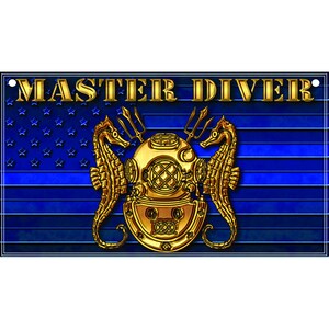 3 x 5  Master Diver Flag