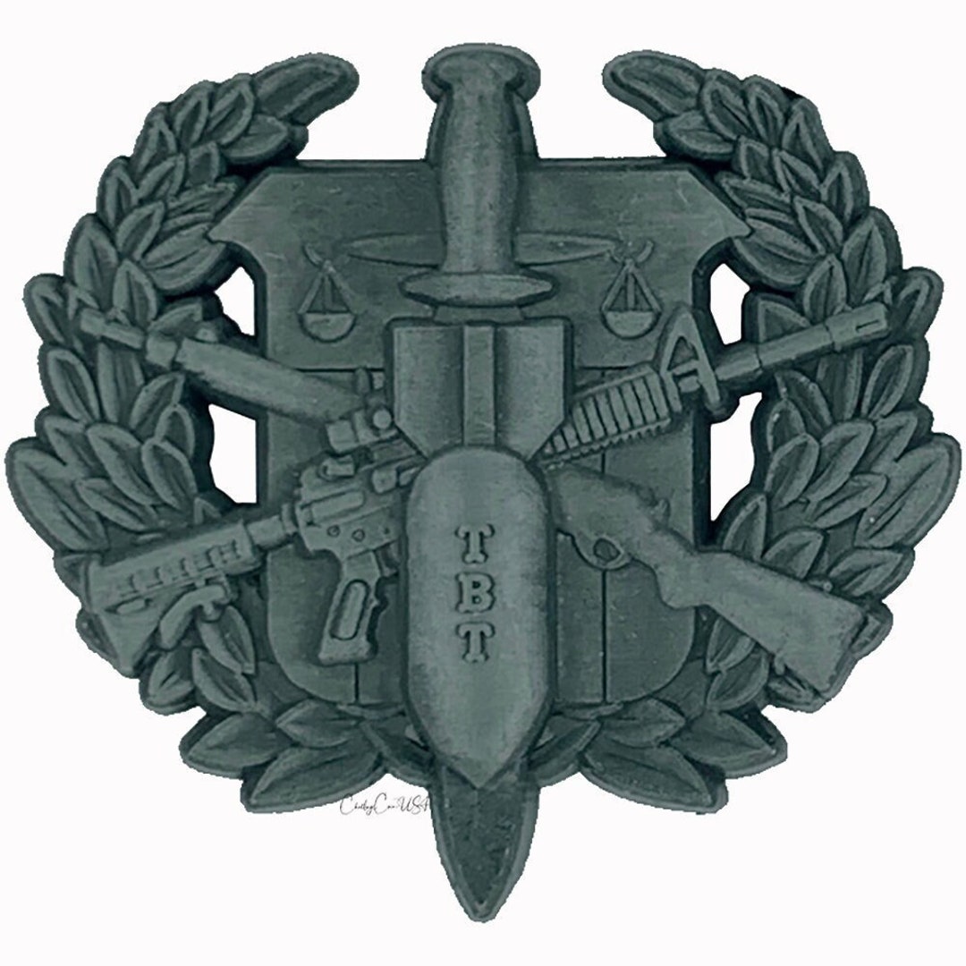 Tactical Bomb Technician Pin Antique Silver Etsy