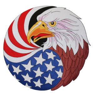 12 inch eagle/flag patch