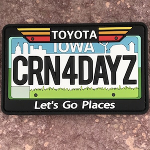 Iowa ~ Placa colecionável do estado da Toyota 3D PVC Moral Patch ~ Corn for Days Headliner Acessórios para Tacoma 4Runner Rav4 FJ Cruiser