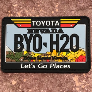 Nevada Toyota Patch ~ Collectible 3D PVC State License Plate ~ Morale Accessory Travel Souvenir 4Runner Tacoma FJ Cruiser Tundra Rav4 Lexus