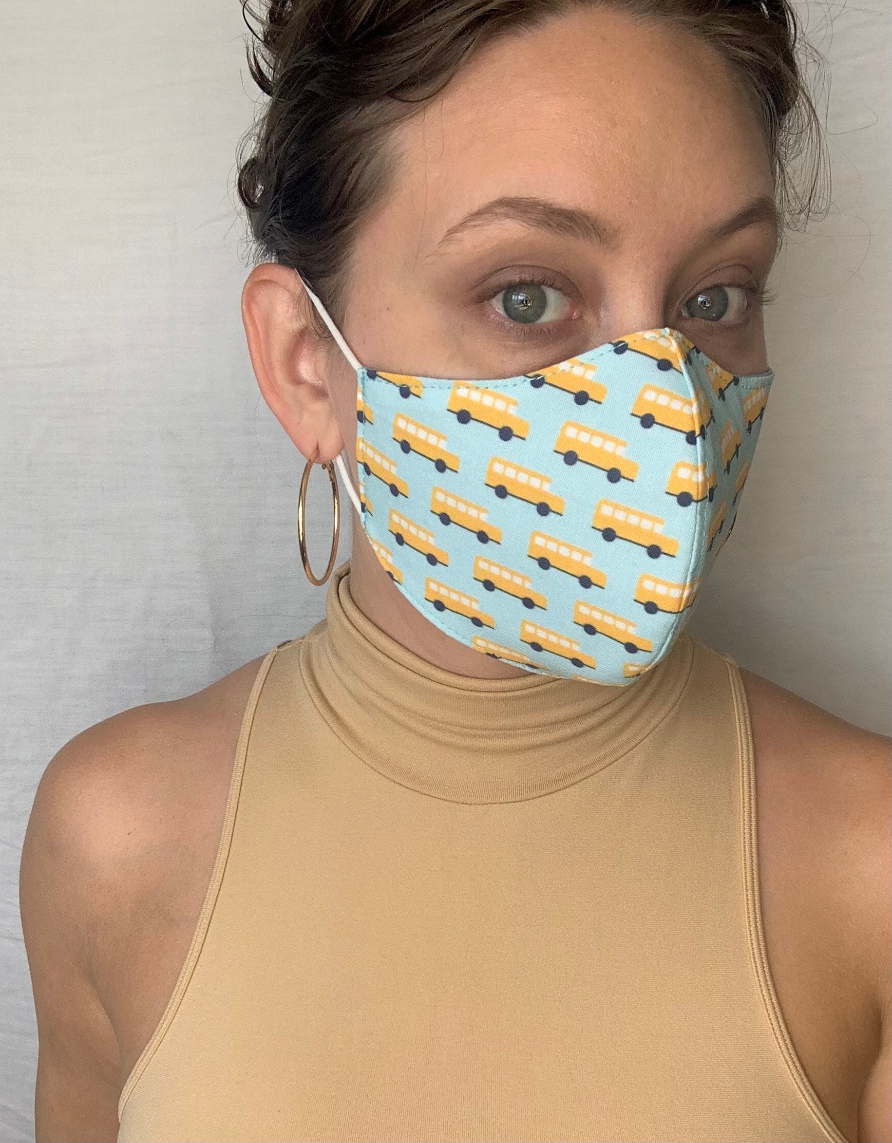 School Bus Masks - Blue Bus Driver Mask - Back to School - Yellow ...
