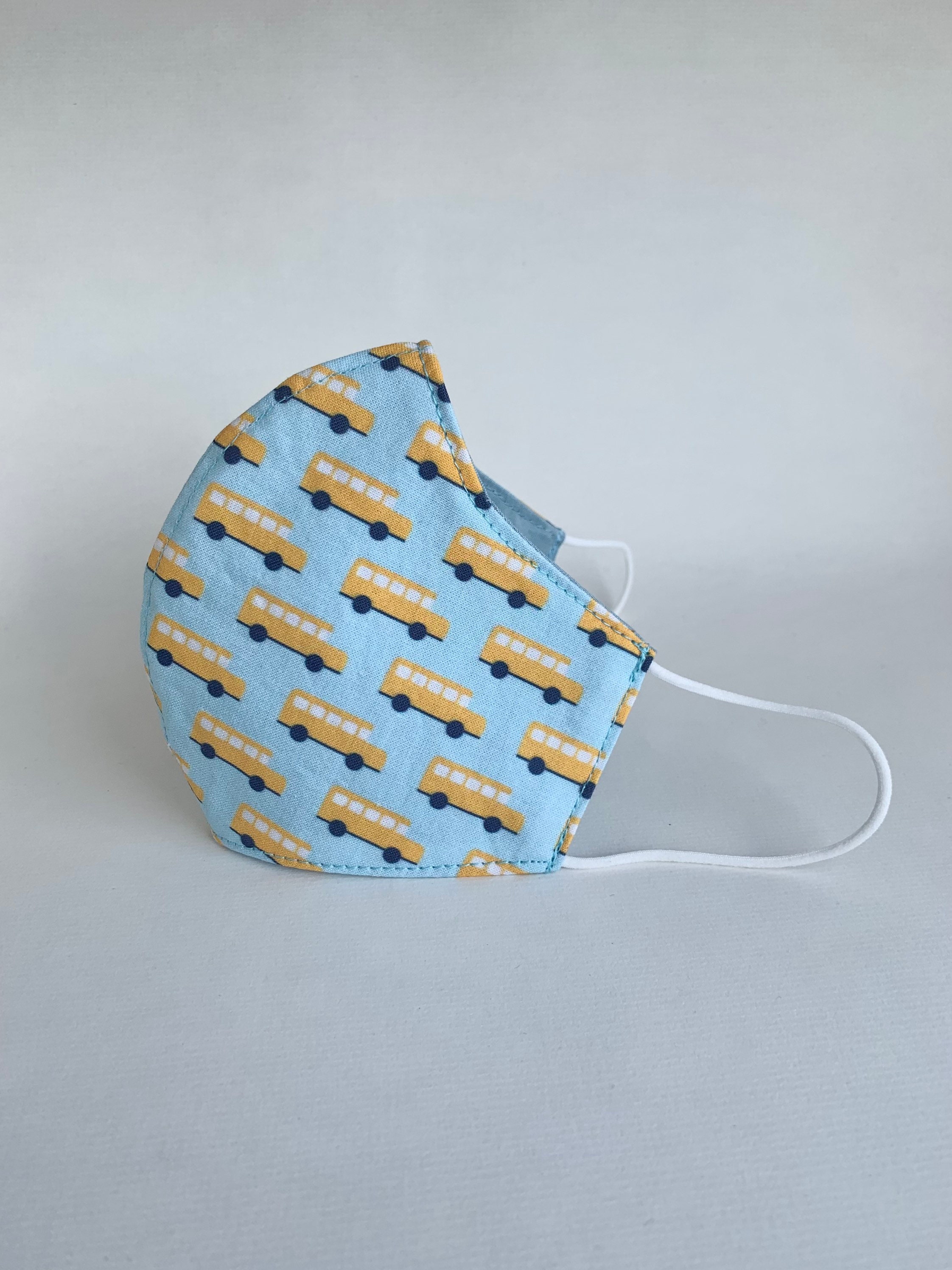 School Bus Masks - Blue Bus Driver Mask - Back to School - Yellow ...