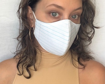 Notebook Paper Masks - READY TO SHIP - School Lined Paper Mask - Teacher Student Education - Back to School Fall - Cotton