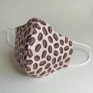 Coffee Beans - Coffeehouse - 3-Layer MASKS THAT FIT - M, L - Washable Reusable - Mascarillas - Ready to Ship