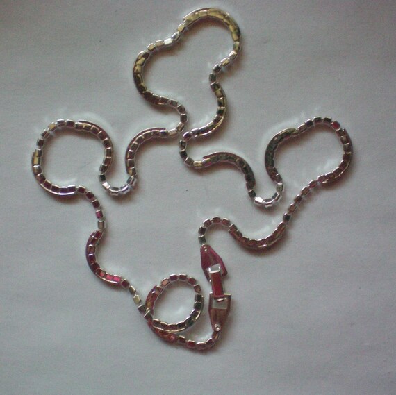 Sparkling S Curved Rhinestone Necklace - 6558 View 2