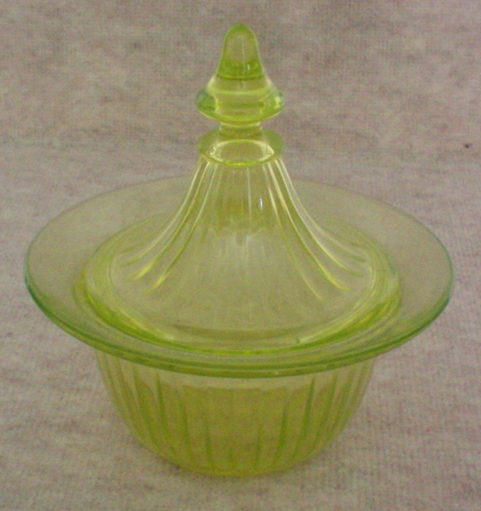 Vaseline Uranium Candy Dish 6465 Etsy