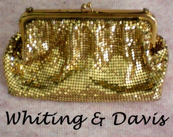 Whiting & Davis Gold Mesh Bag / Monedero - 3034