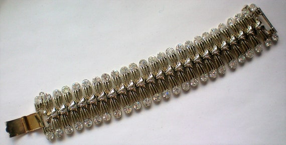 Fabulous Coro Pegasus Wide Rhinestone Bracelet - … - image 2