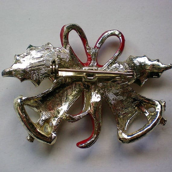 Joyous Bells Christmas Holiday Pin - 5746 - image 2