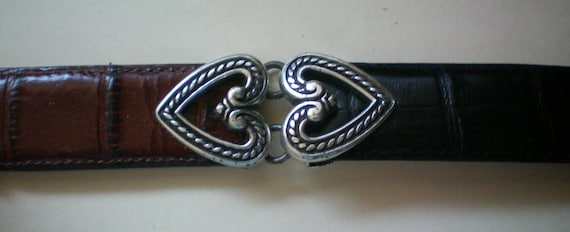 Brighton Black and Brown Leather Belt - 4866 - Etsy