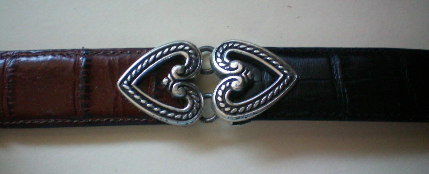 Brighton Black and Brown Leather Belt - 4866 - Etsy