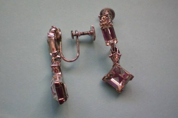 Bogoff Crystal Rhinestone Dangle Earrings - 2140 - image 2