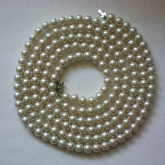 Opera Length Faux Pearl Strand - 6425 - image 1