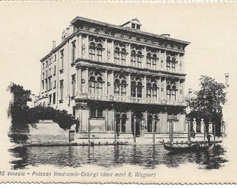 Palazzo Vendramin-Calergi, Venice, Italy - Vintage Photo Postcard - Richard Wagner
