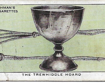 Treasure Trove 1937 Churchman's Cigarette Card 6 - The Trewhiddle Hoard