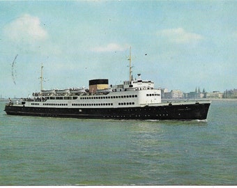 Ostend-Dover Line: MV Koning Albert - Vintage 1962 Photographic Postcard