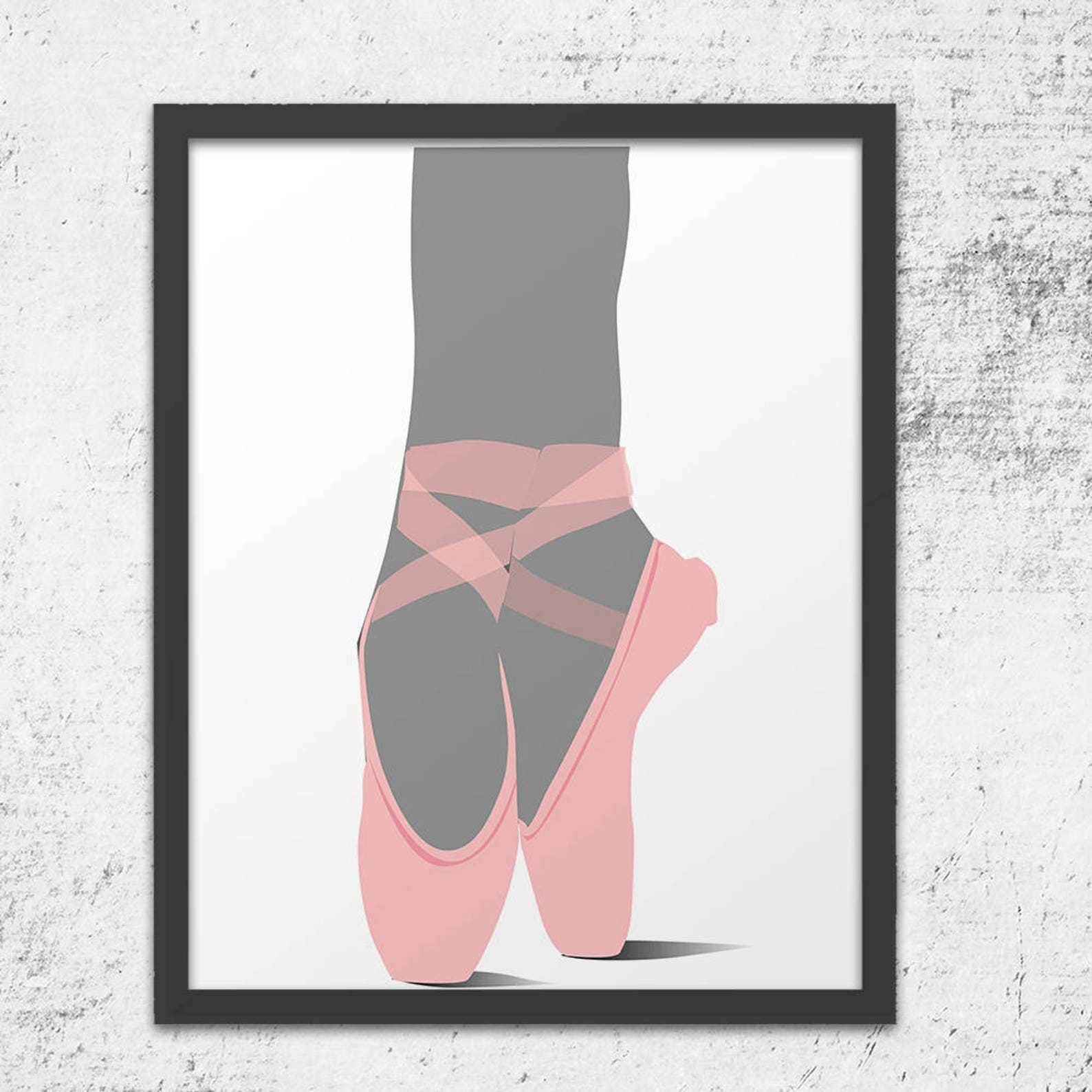 ballet wall art, dance studio decor, girls room decor, dance teacher gift, ballerina art, ballet shoes, 4x6, 5x7, 8x10, 11x14, 1