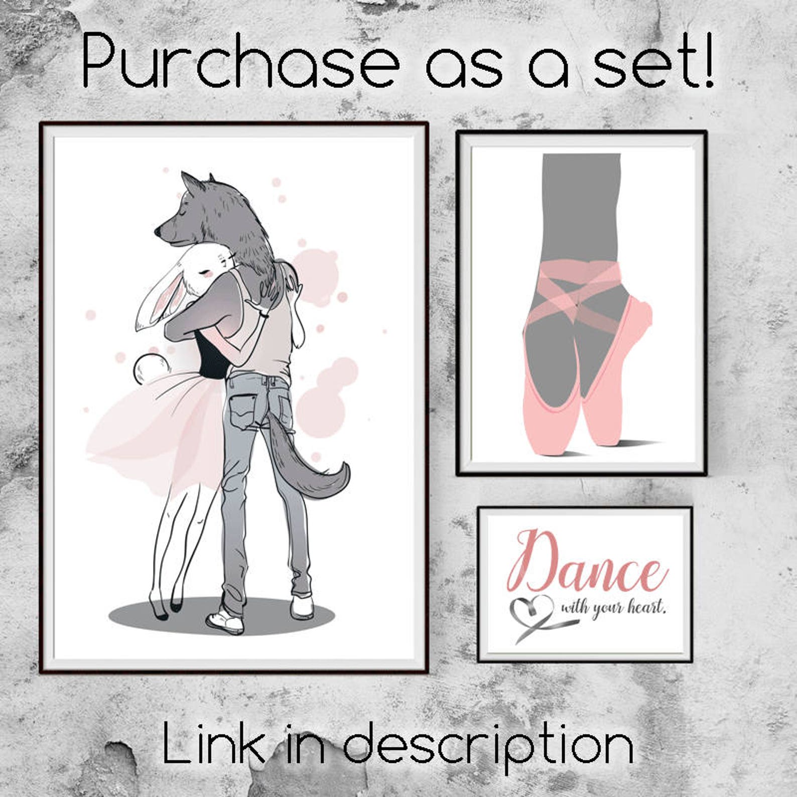 ballet wall art, dance studio decor, girls room decor, dance teacher gift, ballerina art, ballet shoes, 4x6, 5x7, 8x10, 11x14, 1