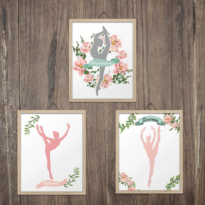 Set Of 3 Prints Gymnastics Wall Art Set Dance Studio Decor Dance Team Teacher Gift Gymnastics Gift 4x6 5x7 8x10 11x14 13x19