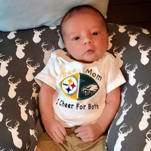 House Divided Baby Embroidered Football Bodysuit, Shirt - Fully Customizable -You Choose ANY TEAMS - College and NFL