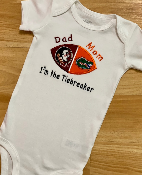 House Divided Baby Embroidered Football Bodysuit, Shirt Fully  Customizable -You Choose ANY TEAMS College and NFL