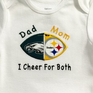 House Divided Baby Embroidered Football Bodysuit, Shirt - Fully Customizable -You Choose ANY TEAMS - College and NFL