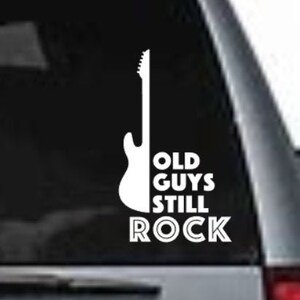 Old guys still rock, music decal