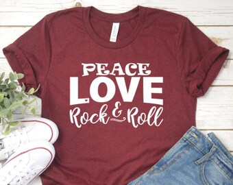 Free Free 254 Peace Love Rock And Roll Svg SVG PNG EPS DXF File