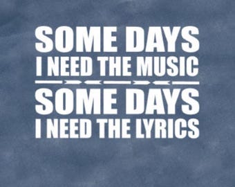 Music decal, music is my medicine, concert decal, music car decal, music life decal, music matters