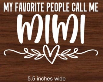Mimi decal, Mimi gift, Happiness is being a Mimi, car decal, laptop decal, grandma decal