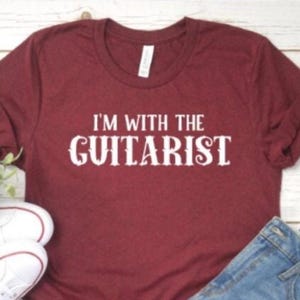 With the guitarist shirt, guitarist, music shirt, rock and roll shirt, concert shirt, band shirt