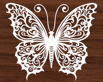 Butterfly car decal, large vinyl decal, laptop decal, vinyl decal, butterfly sticker