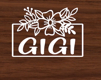 Gigi decal, mimi car decal, grandma decal, mimi sticker, nana sticker, car decal, laptop decal