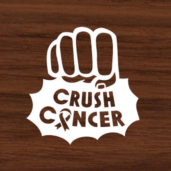 Crush cancer decal, Cancer awareness decal, survivor car decal, awareness decal, cancer survivor, breast cancer
