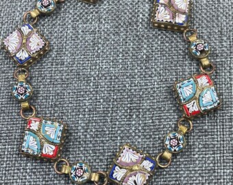 Vintage 1950’s Micro Mosaic Bracelet, Italy
